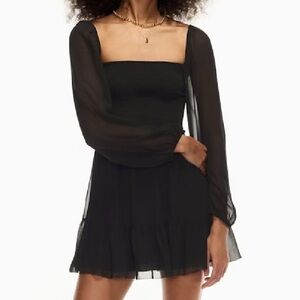 Elegant Black Long Sleeve Dress